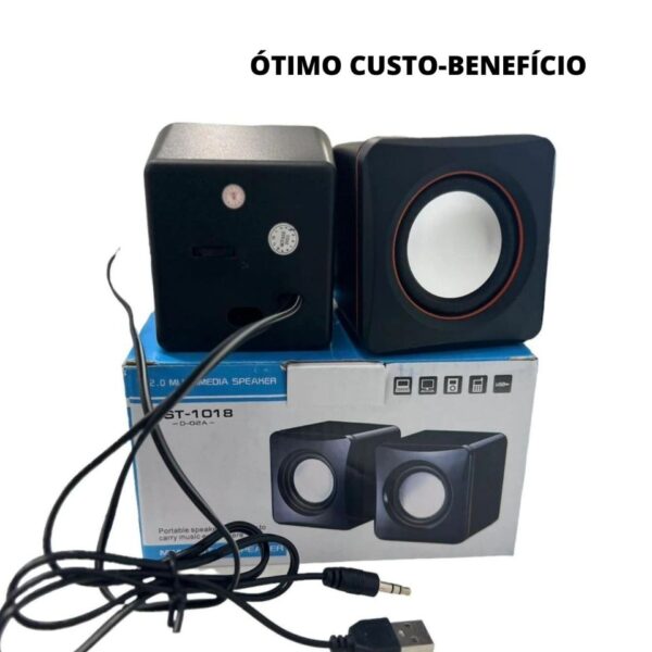 Mini Caixa de Som Digital Speaker D-02A para Computador e Notebook - LEON GTS - D-02A - Image 2