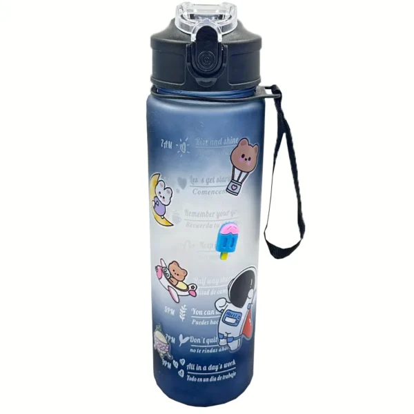 Garrafa de Água Portátil com Adesivos 900ml, Com porta celular - Image 6