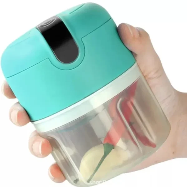 Mini Processador Elétrico de Alimentos com 3 lâminas de Inox - Image 4