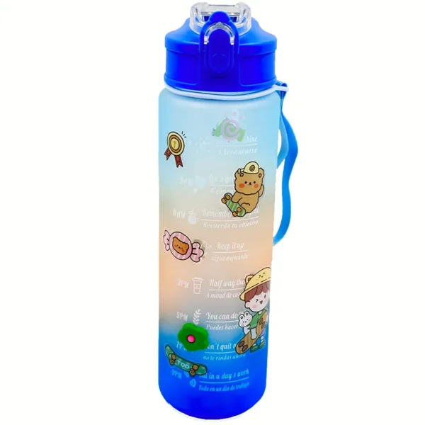 Garrafa de Água Portátil com Adesivos 900ml, Com porta celular - Image 5