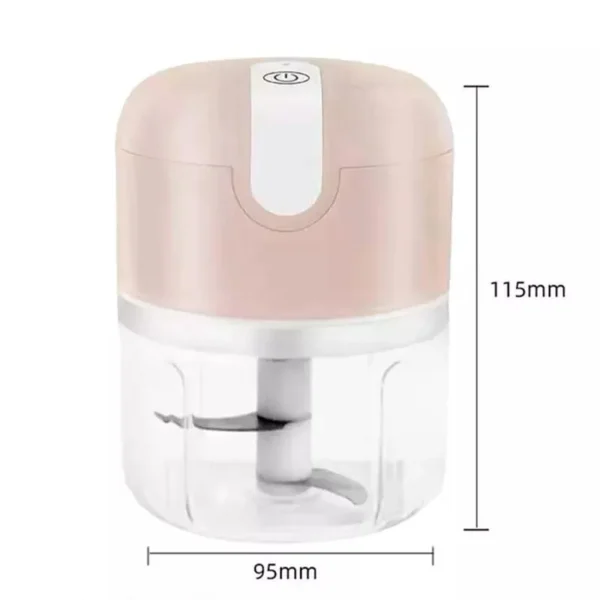 Mini Processador Elétrico de Alimentos com 3 lâminas de Inox - Image 3