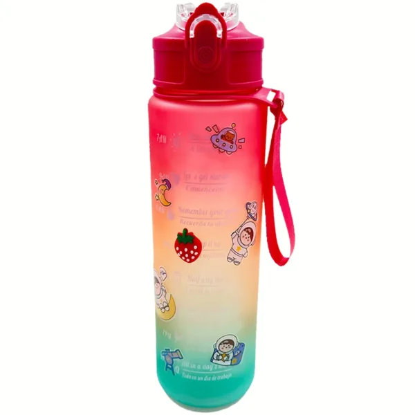 Garrafa de Água Portátil com Adesivos 900ml, Com porta celular - Image 3