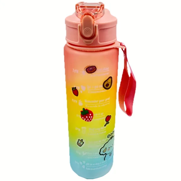 Garrafa de Água Portátil com Adesivos 900ml, Com porta celular - Image 2