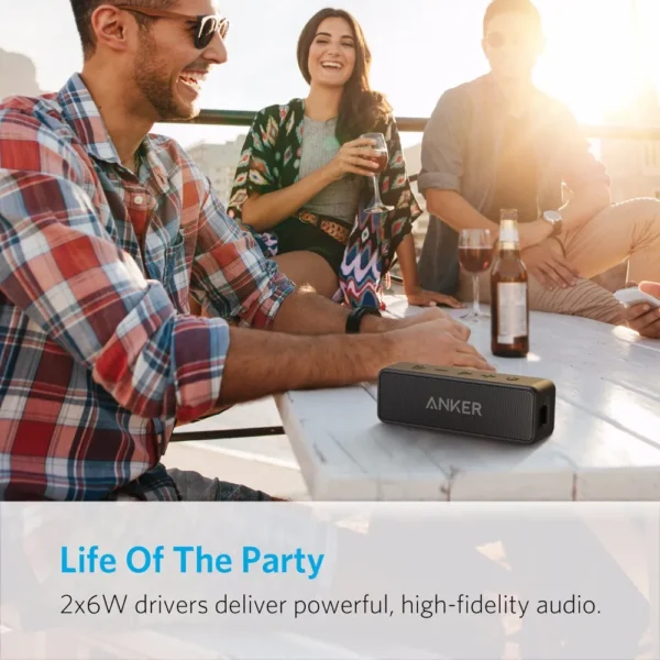 Caixa de Som Anker Soundcore 2, Bluetooth, À prova d'água - Image 8