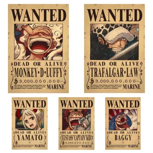 One Piece Poster vintage Procurado