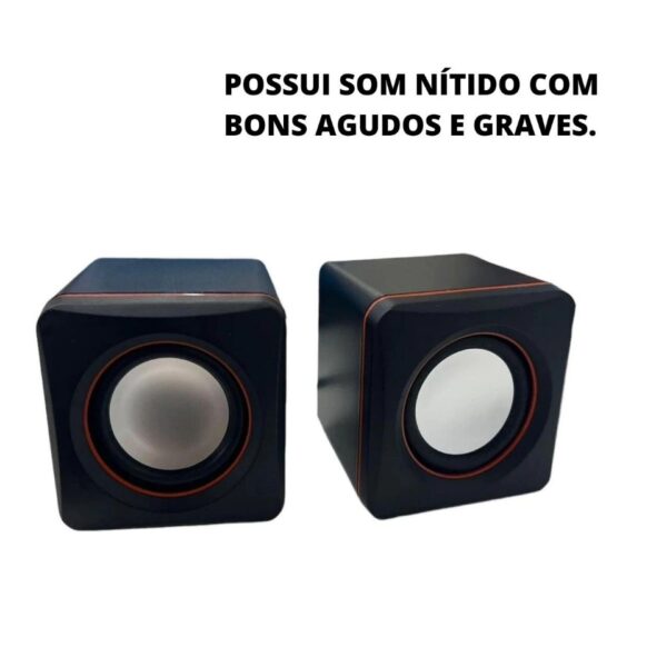 Mini Caixa de Som Digital Speaker D-02A para Computador e Notebook - LEON GTS - D-02A - Image 5